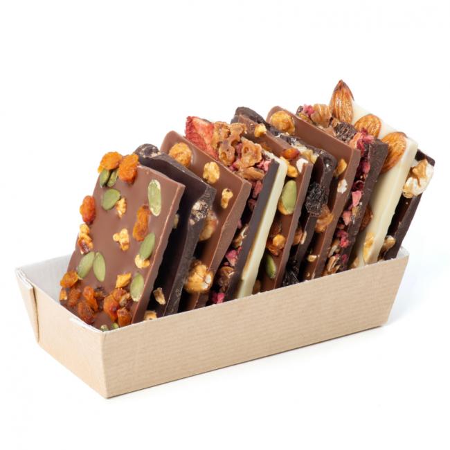 Barquette écorces de chocolats assortis