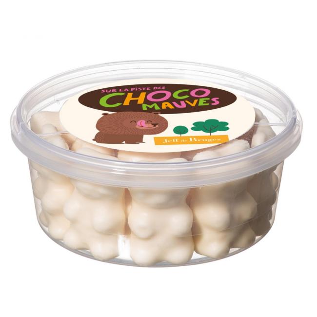 Choco’mauves - Petite boite oursons guimauve chocolat blanc.
