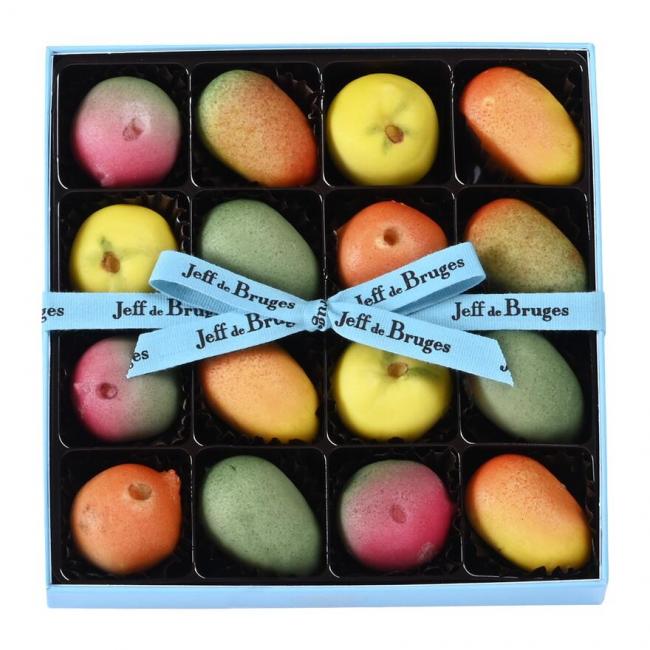 Boite 16 fruits en pâtes d'amandes