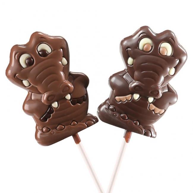 Choco'Cette - Sucette crocodile Chocolat au lait ou noir