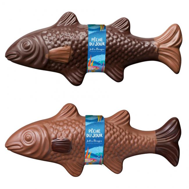 Poisson 21 cm en chocolat au lait ou noir