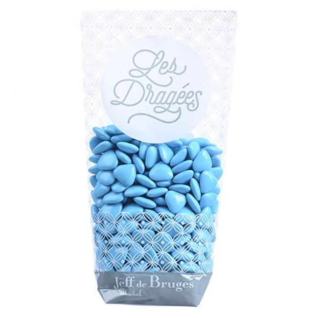 Sachet petits cœurs « pétale d’amour » chocolat au lait bleu