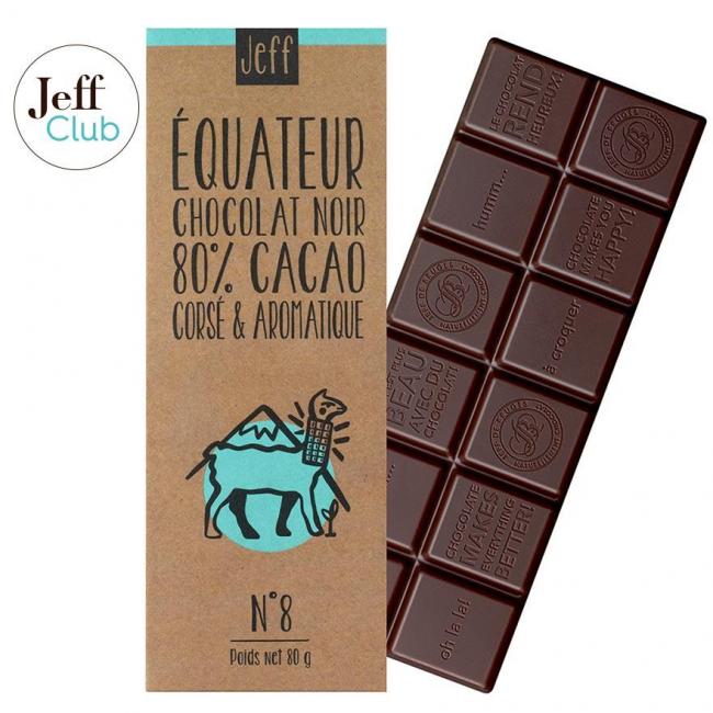 Tablette N°8 Chocolat Noir 80% Équateur