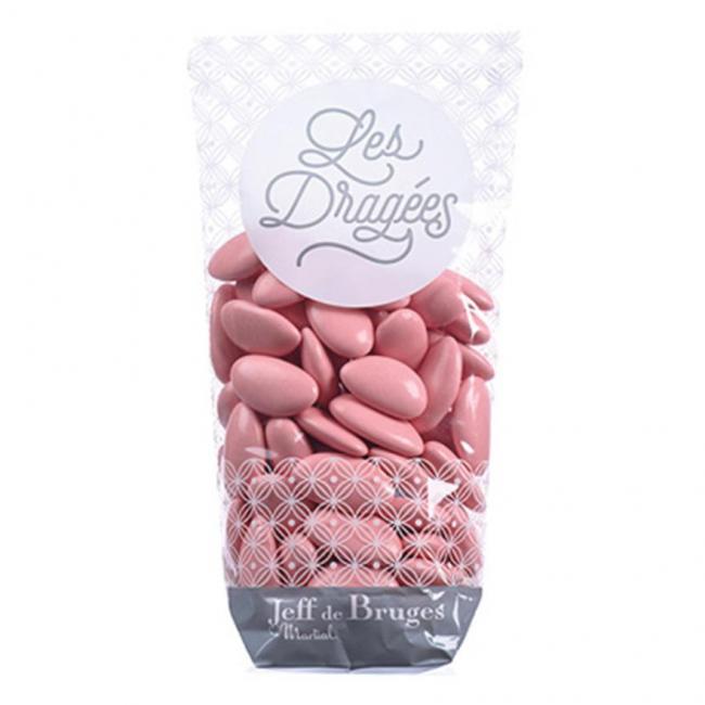 Sachet dragées amande avola Élysée rose pétunia
