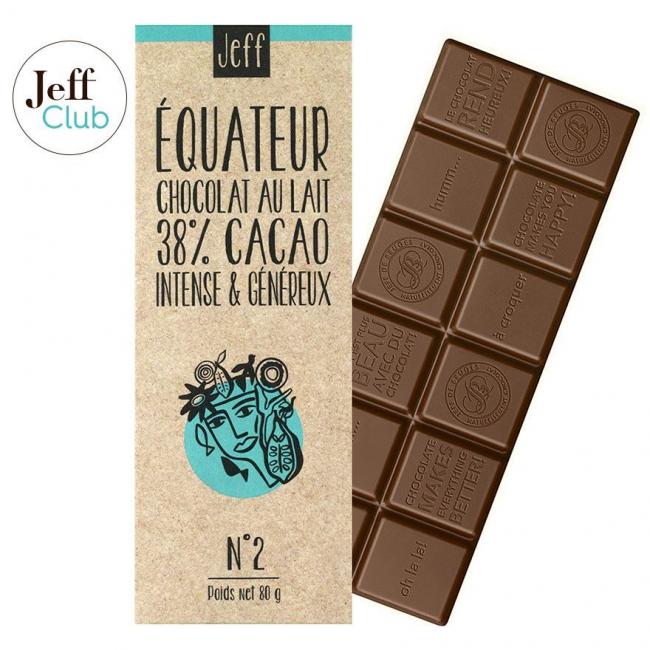Tablette N°2 Chocolat au Lait 38% Équateur
