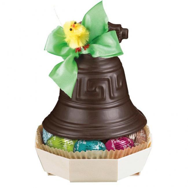 Cloche en chocolat noir garni