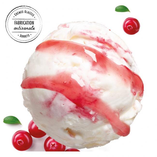 Crème glacée - cranberry crumble