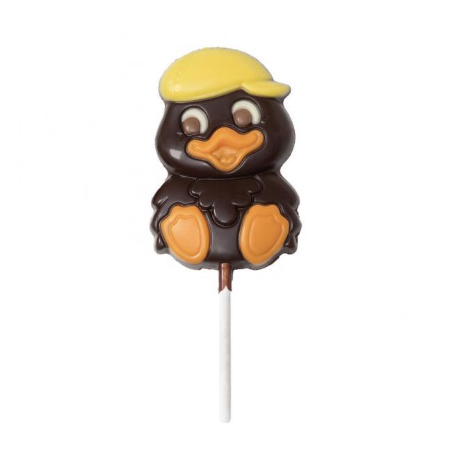 Sucette canard Samuel en chocolat noir