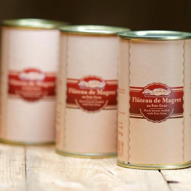Fl&ucirc;teau de magret au foie gras