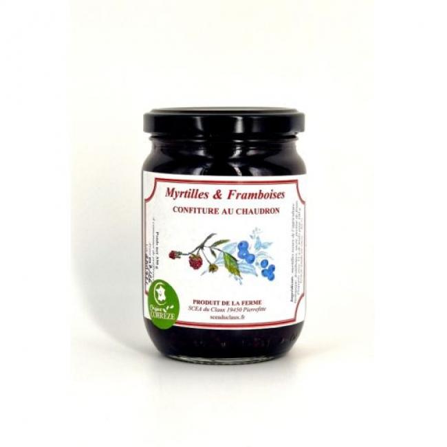 Confiture de myrtilles et framboises de Corrèze