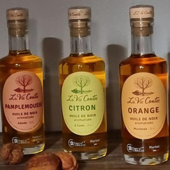 Huile de noix aromatis&eacute;e orange La Vie Cont&eacute;e