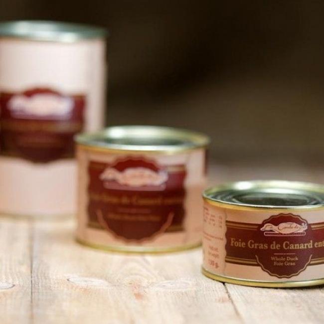 Foie gras de canard entier en conserve
