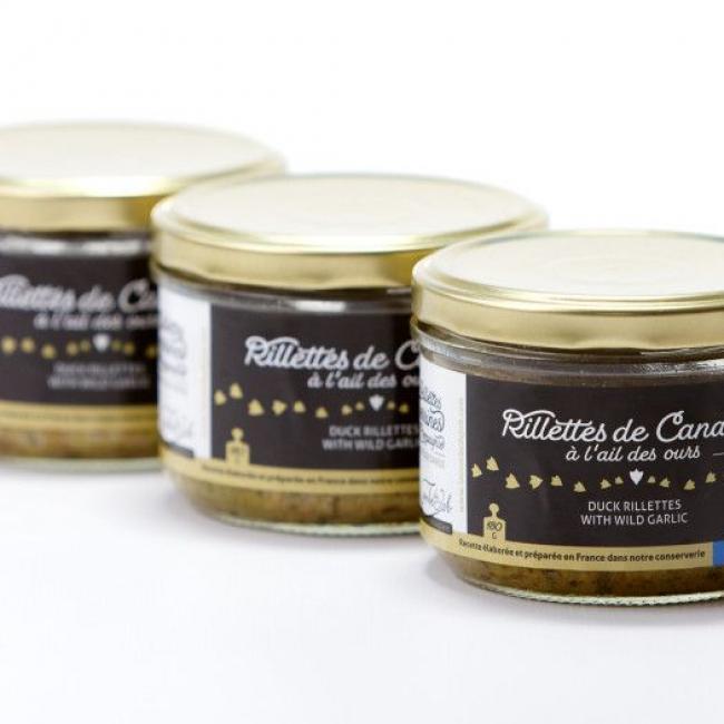 Rillettes de canard à l'ail des ours bio