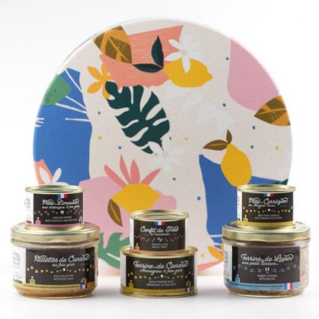 Coffret gourmand p&acirc;t&eacute;s et rillettes corr&eacute;ziennes
