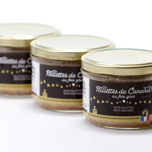Rillettes de canard au foie gras