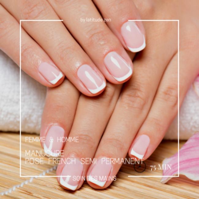   Soin manucure et french semi permanent 