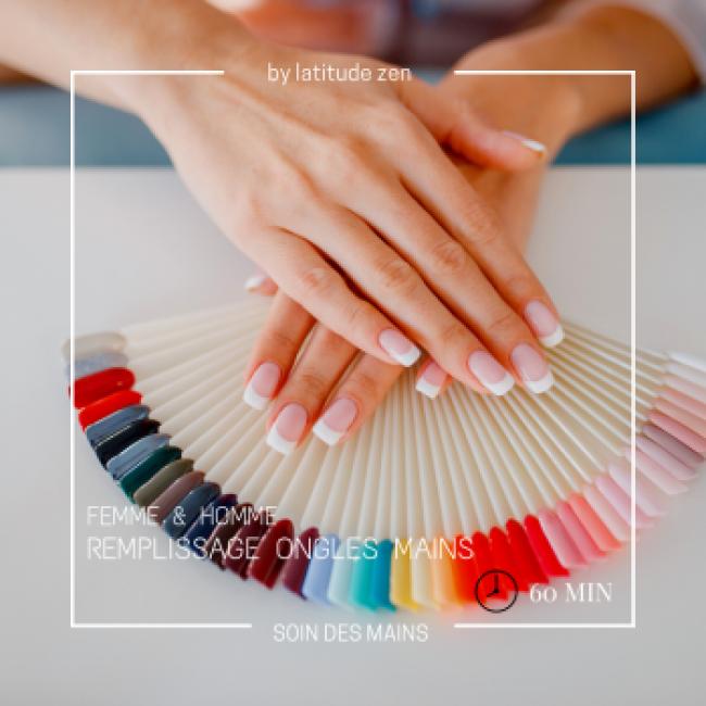   Remplissage entretien d'ongles après pose de vernis... 