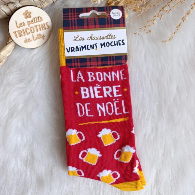 CHAUSSETTES NO&Euml;L - HOMME - LA BONNE BIERE DE NO&Euml;L