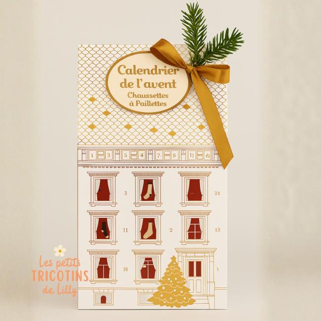 CALENDRIER DE L&rsquo;AVENT CHAUSSETTES &Agrave; PAILLETTES