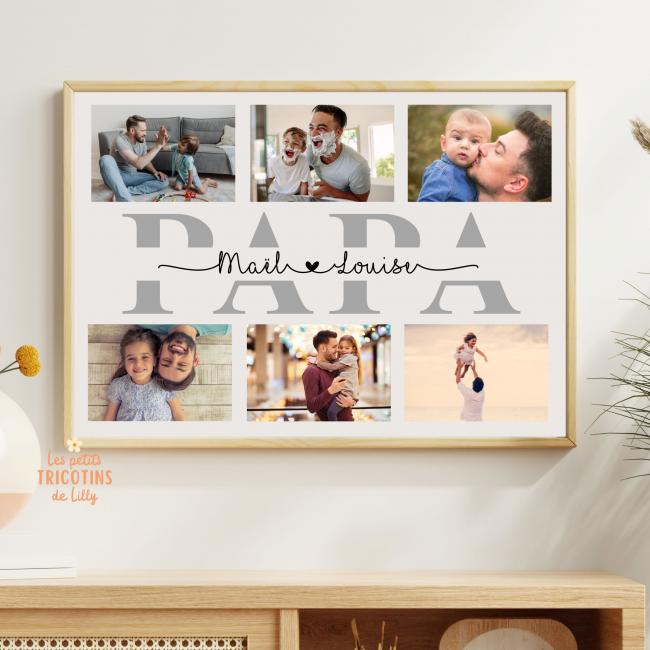 CADRE AFFICHE PAPA PERSONNALISE AVEC PHOTOS