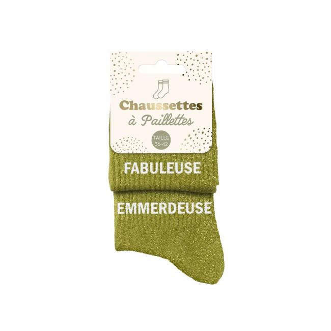 CHAUSSETTES A PAILLETTES - DUO FABULEUSE EMMERDEUSE