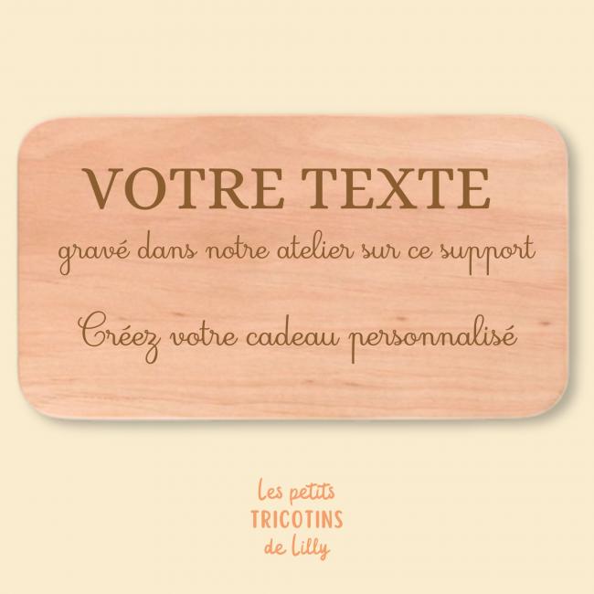 DESSOUS PLAT BOIS PERSONNALISE