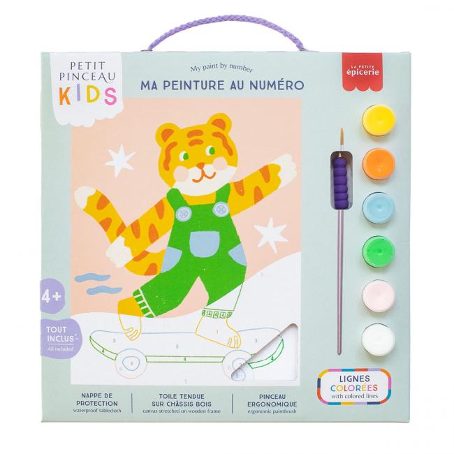 KIT PEINTURE AU NUMERO ENFANT - TIGRE