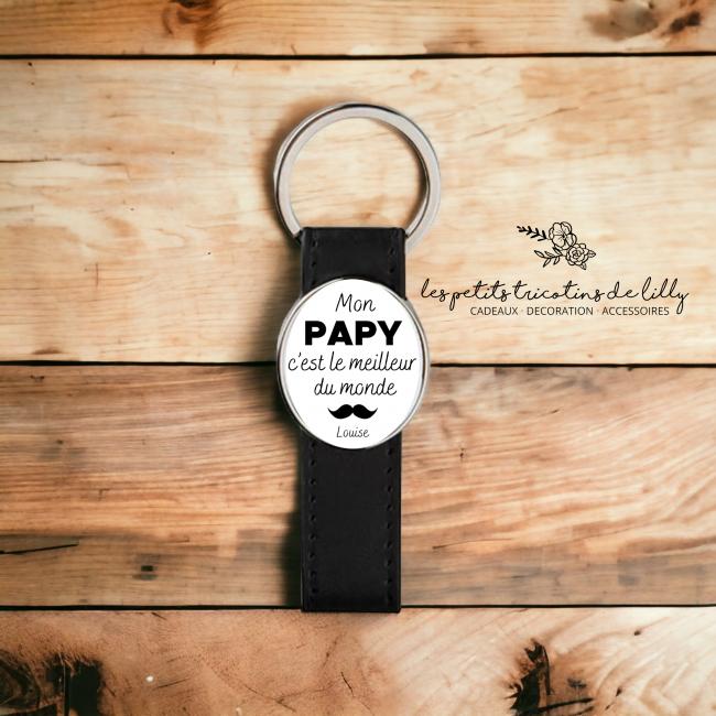PORTE-CLES CUIR PERSONNALISE "PAPYCHIC"