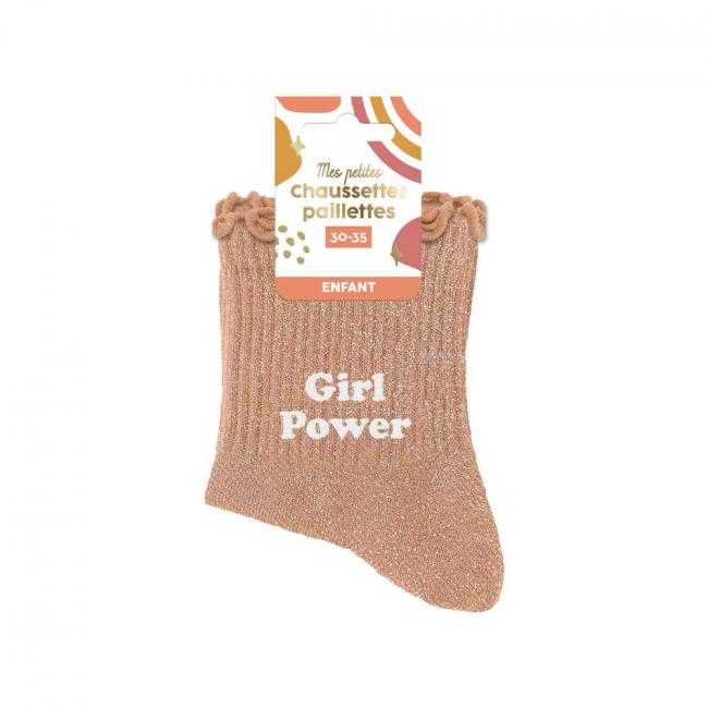 CHAUSSETTES ENFANT - GIRL POWER - 6-10 ANS