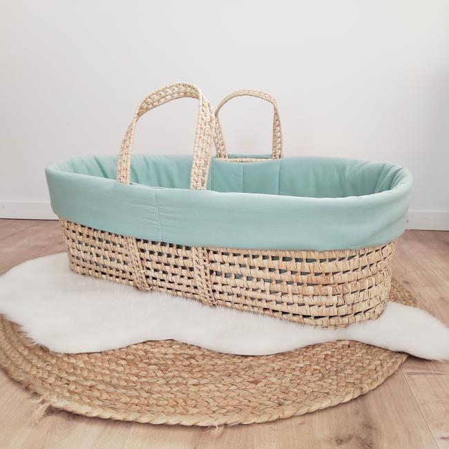 Couffin bébé - Habillage Vert d'eau