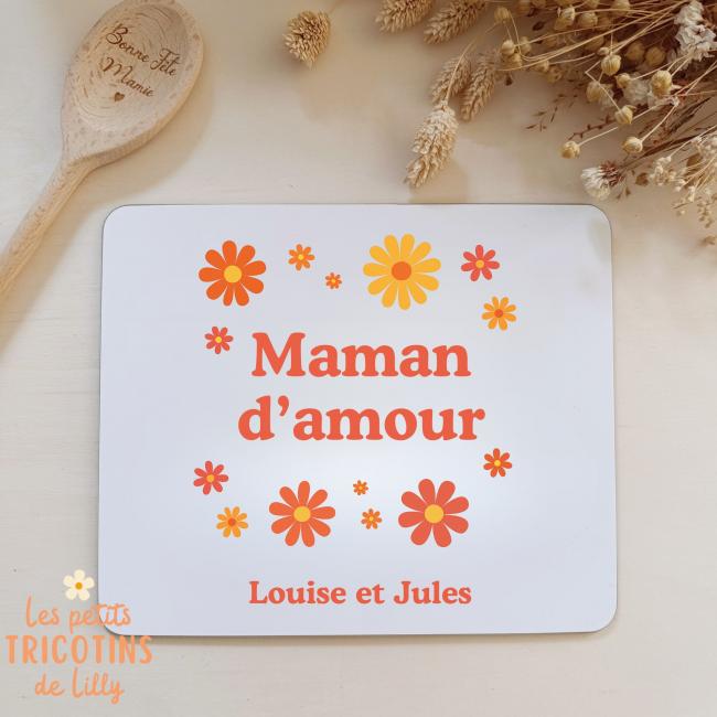 DESSOUS DE PLAT PERSONNALISE "MARGUERITES"