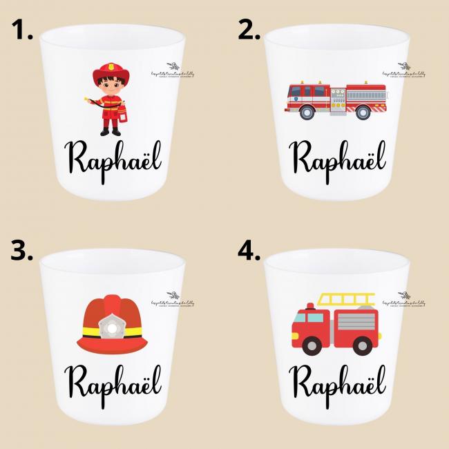 GOBELET PERSONNALISABLE "POMPIERS"