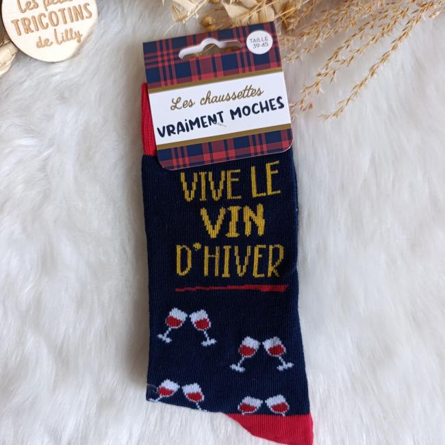 CHAUSSETTES NO&Euml;L - HOMME - VIVE LE VIN D'HIVER