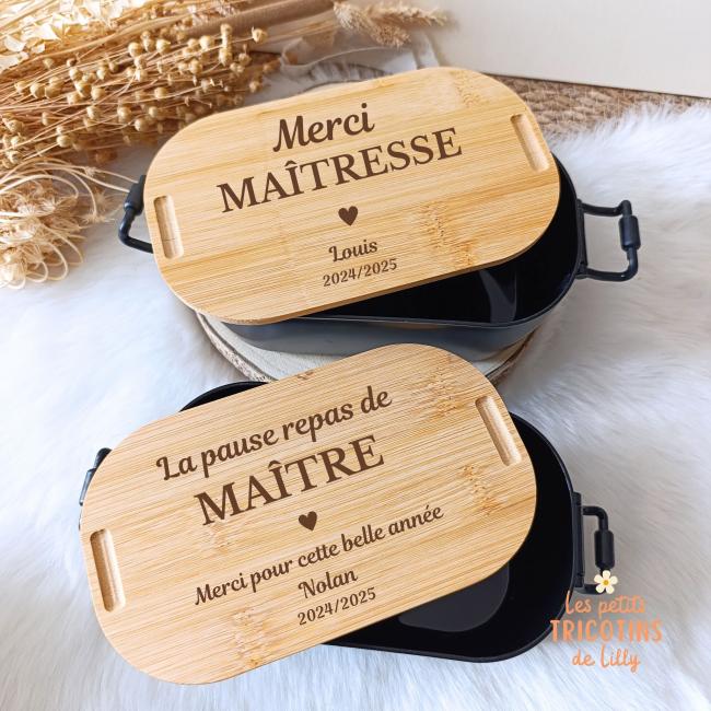 LUNCH BOX NOIRE PERSONNALISEE