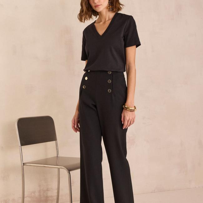 Pantalon large taille haute HUBERT
