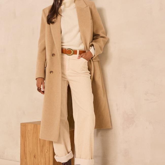 Manteau &agrave; manches longues en laine CORENTIN