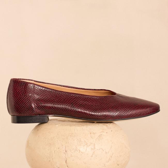 Ballerines plates en cuir MONA