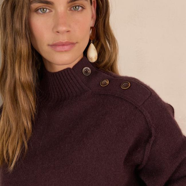 Pull BRADLEY en 100% cachemire col montant