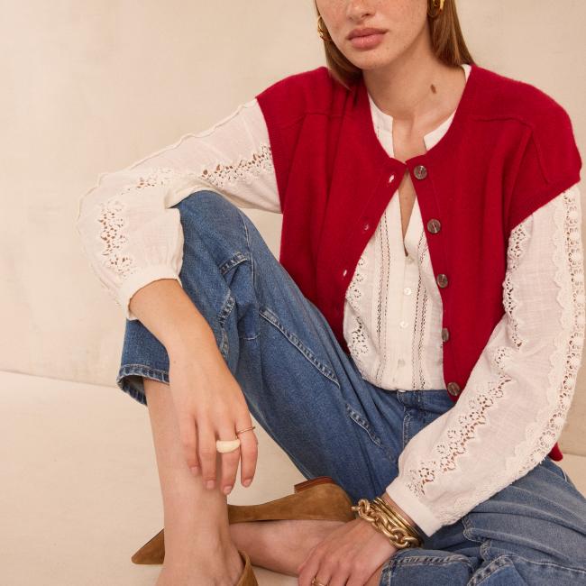 Pull sans manches en cachemire ARTHUR