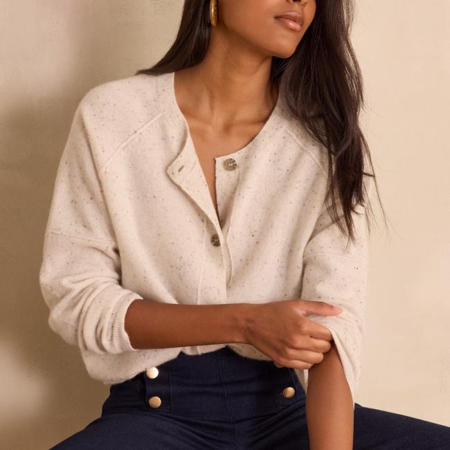 Cardigan BILLY BIS en 100% cachemire