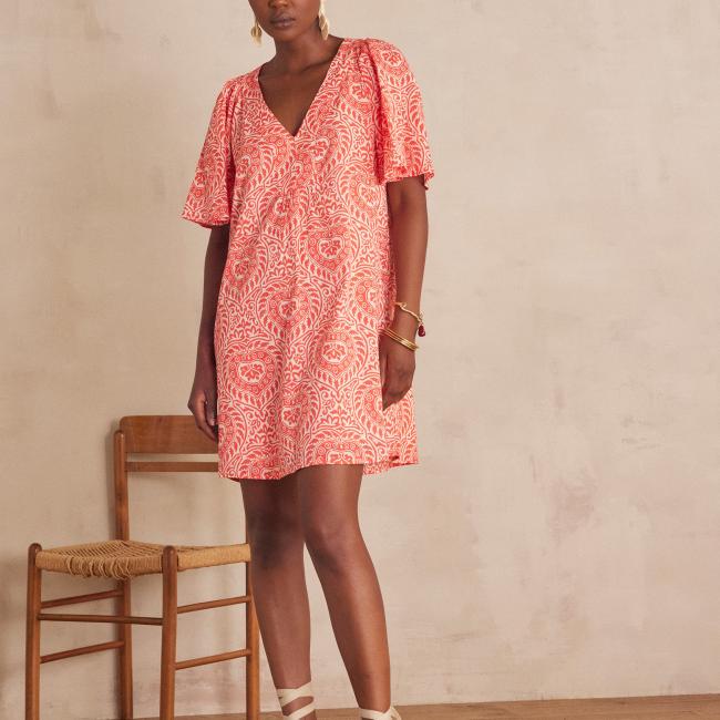 Robe ROMA en coton imprim&eacute;