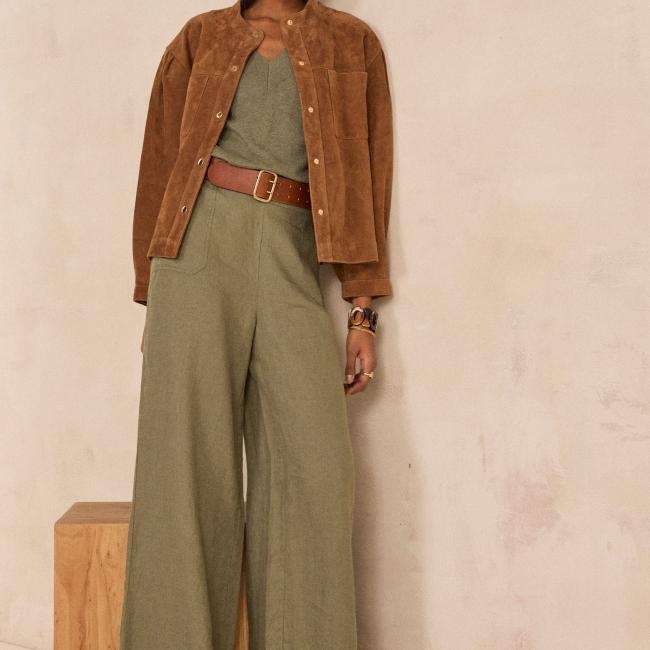 Pantalon large en lin TERRY