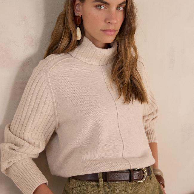 Pull col roul&eacute; BLAISE en laine