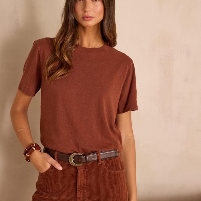 T-shirt col rond unisexe en coton MARCEL(LE)