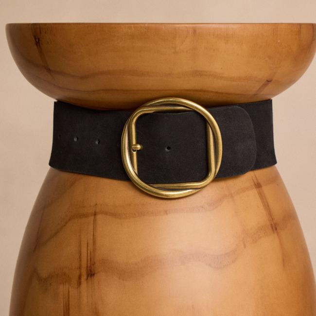 Ceinture large en cuir JEANNE