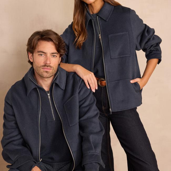 Blouson unisexe en laine AUDACIEUX