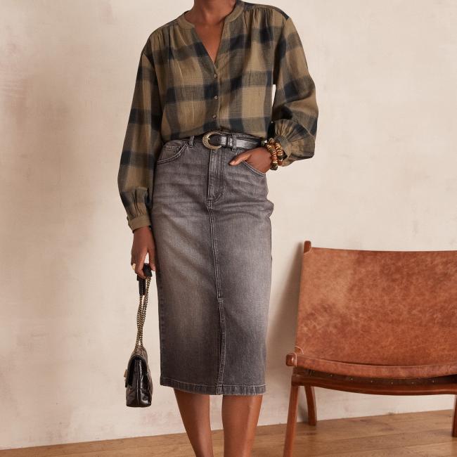 Jupe denim BIRDY en coton