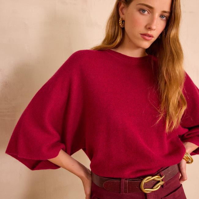Pull chauve-souris CODY en 100% cachemire recyclé