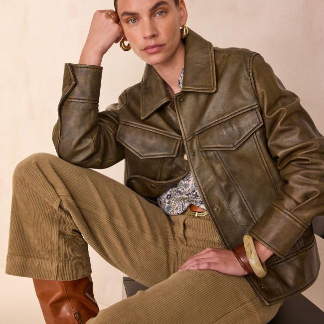 Veste en 100% cuir FIERCE