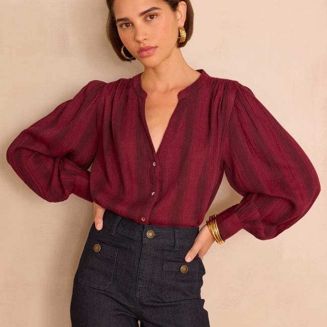 Blouse rayée STELLA en coton